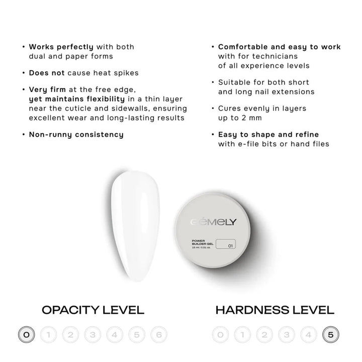Gemely Power Builder Gel 001 - Level Up Beauty Supply