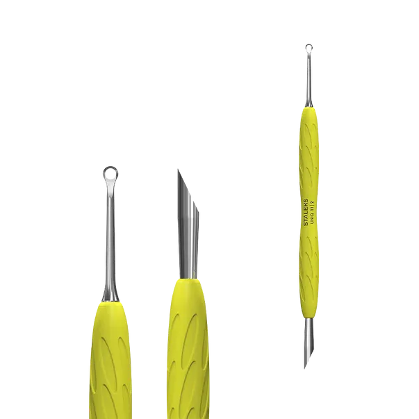 Staleks Pro UNIQ 11 Type 2 Pusher Gummy with yellow silicone handle (PQ-11/2)