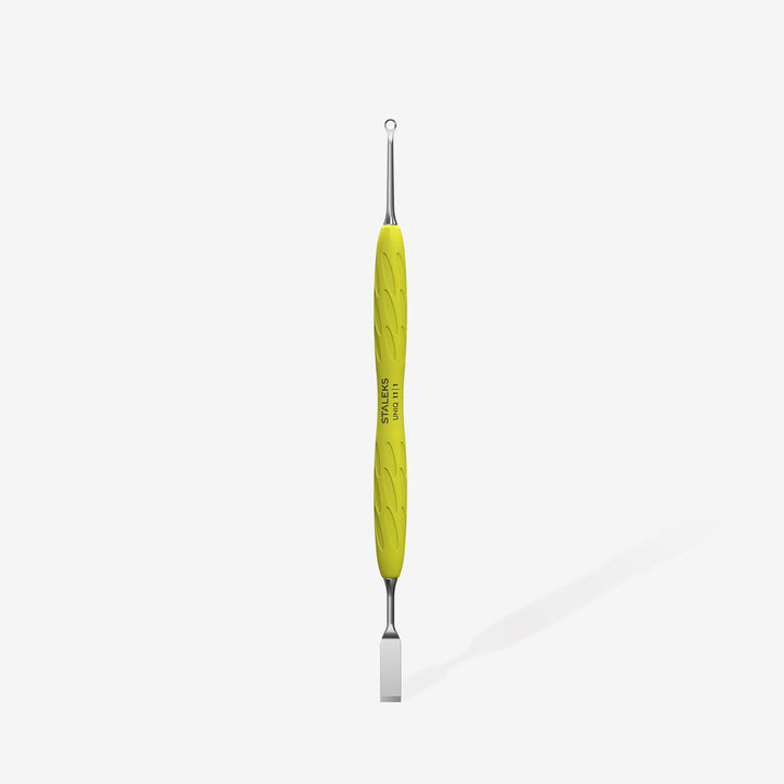 Staleks Pro UNIQ 11 Type 1 Pusher Gummy with yellow silicone handle (PQ-11/1)