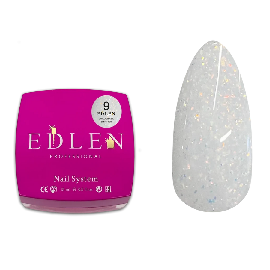 EDLEN Builder Gel Shimmer 09, 15 ml - Level Up Beauty Supply