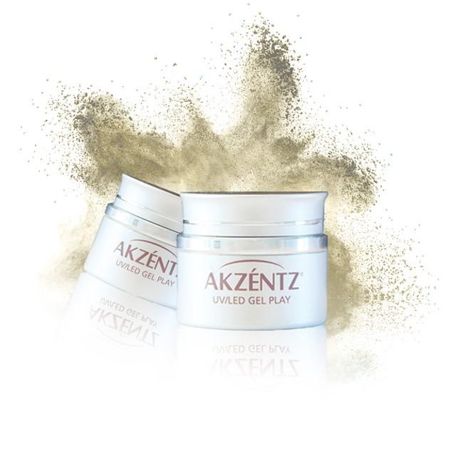 AKZENTZ Gel Play Gold Pearlescent Powder, 1g jar - Level Up Beauty Supply