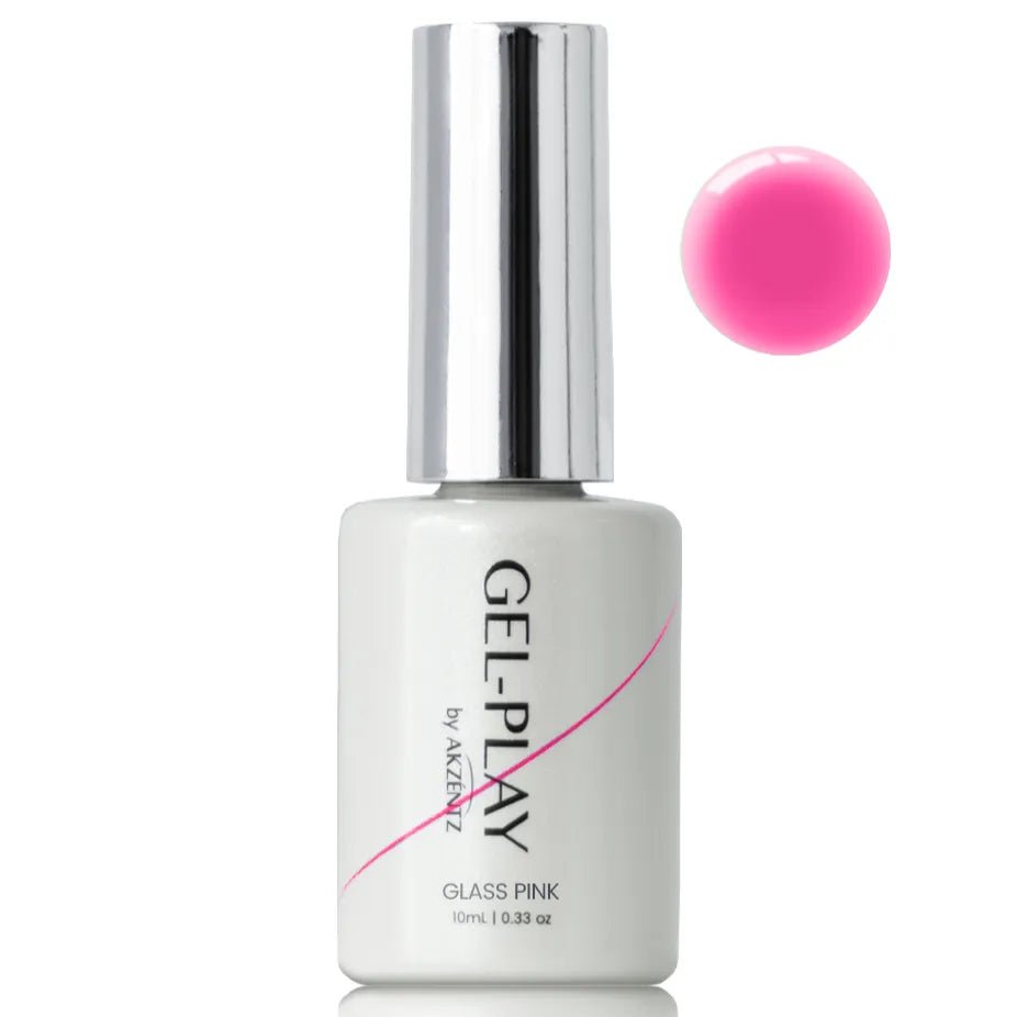 AKZENTZ UV/LED Gel Play in a Bottle - Glass Pink 10g/.0.35oz - Level Up Beauty Supply