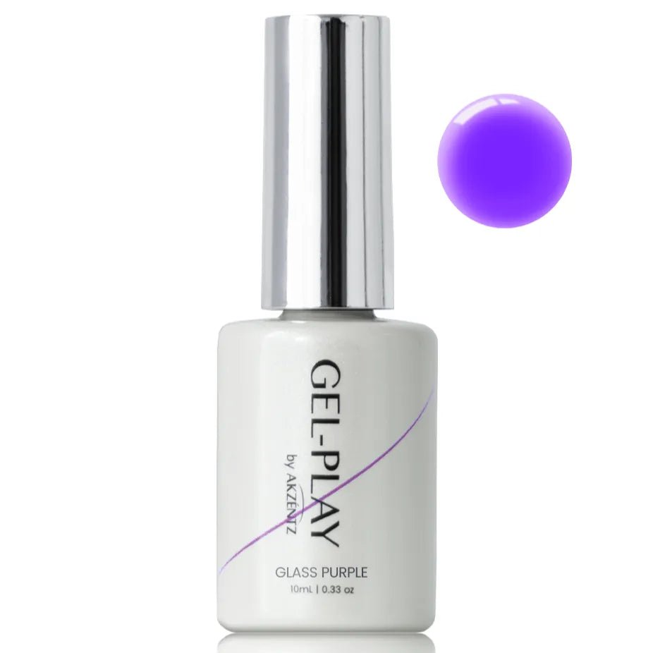 AKZENTZ UV/LED Gel Play in a Bottle - Glass Purple 10g/.0.35oz - Level Up Beauty Supply