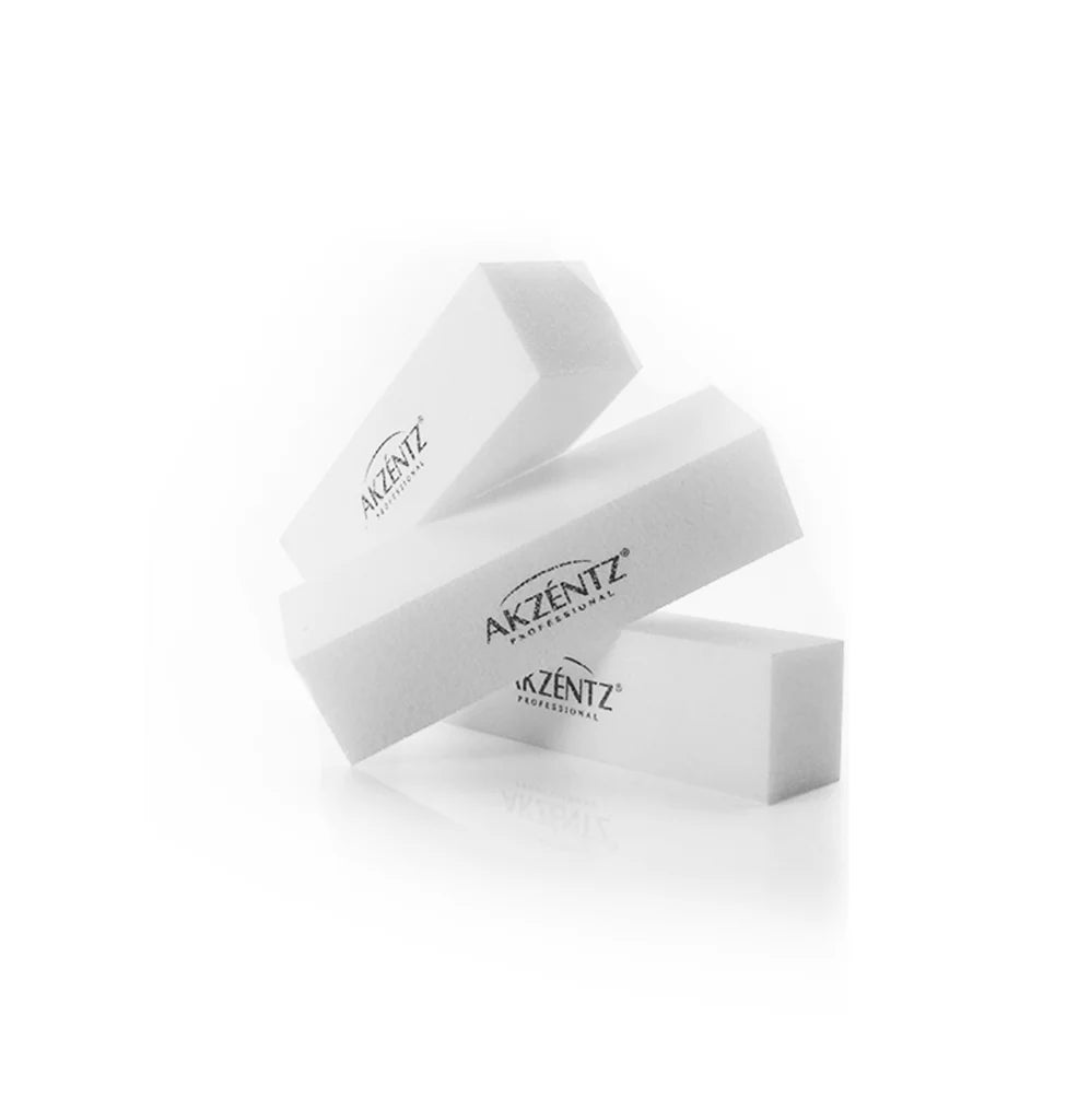 AKZENTZ White Sanding Block, 12pcs - Level Up Beauty Supply