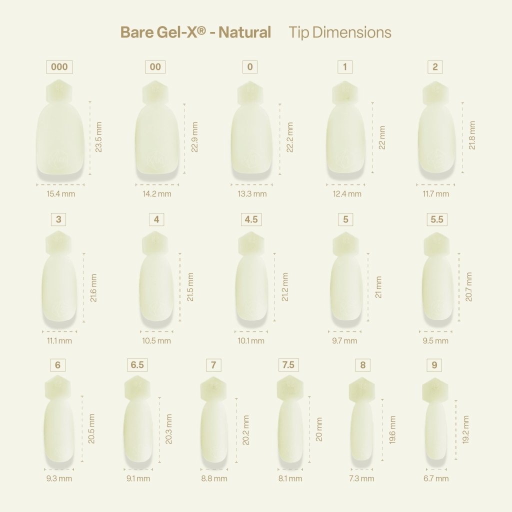 Aprés - Bare Gel-X® Natural Box of Tips (16 sizes, 280pcs) - Level Up Beauty Supply