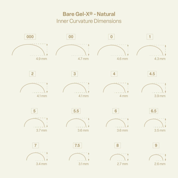Aprés - Bare Gel-X® Natural Box of Tips (16 sizes, 280pcs) - Level Up Beauty Supply