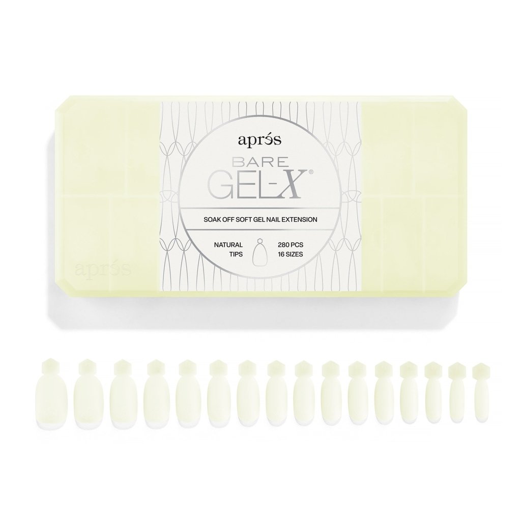 Aprés - Bare Gel-X® Natural Box of Tips (16 sizes, 280pcs) - Level Up Beauty Supply