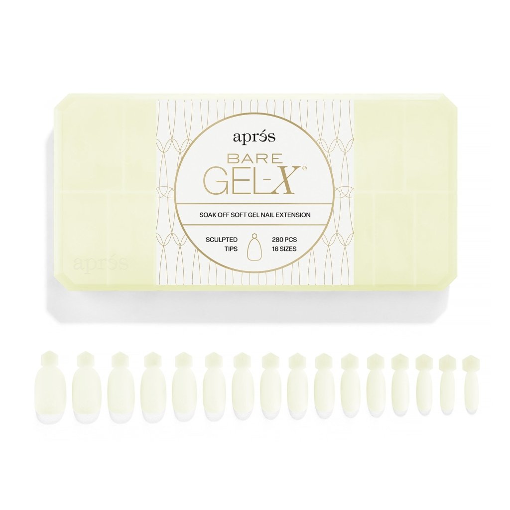 Aprés - Bare Gel-X® Sculpted Box of Tips (16 sizes, 280pcs) - Level Up Beauty Supply