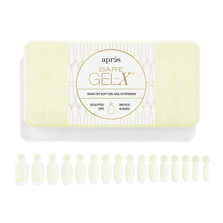 Aprés - Bare Gel-X® Sculpted Box of Tips (16 sizes, 280pcs) - Level Up Beauty Supply