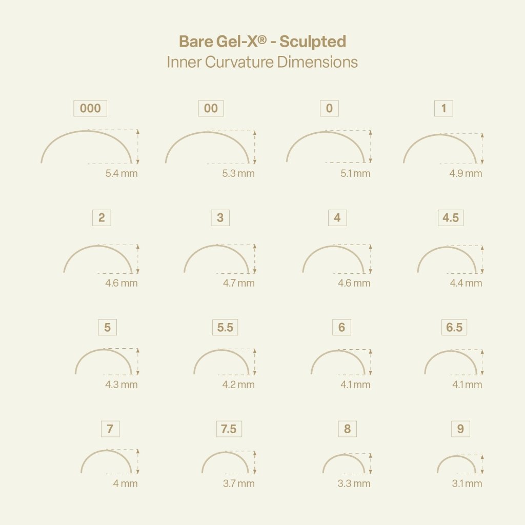 Aprés - Bare Gel-X® Sculpted Box of Tips (16 sizes, 280pcs) - Level Up Beauty Supply