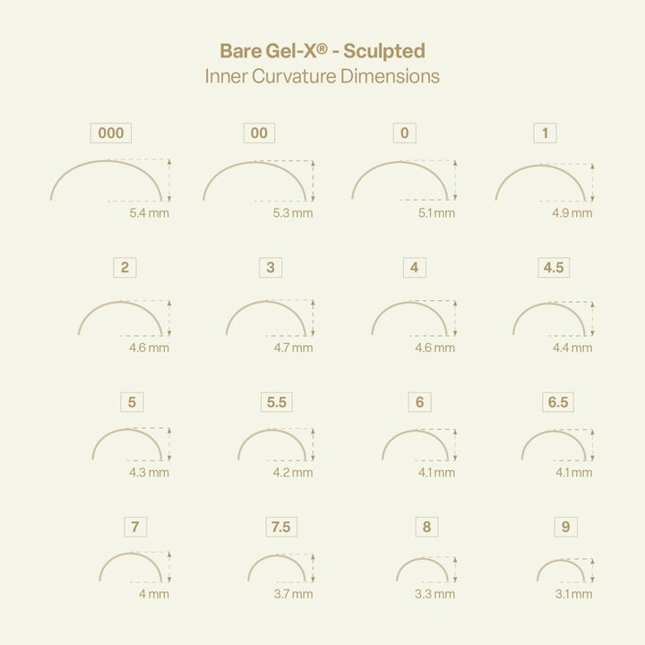 Aprés - Bare Gel-X® Sculpted Box of Tips (16 sizes, 280pcs) - Level Up Beauty Supply
