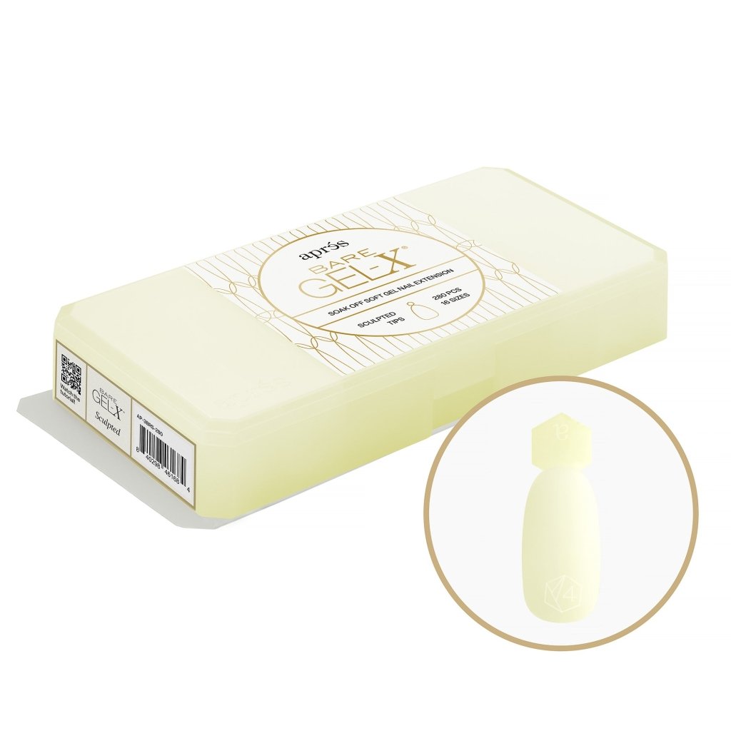 Aprés - Bare Gel-X® Sculpted Box of Tips (16 sizes, 280pcs) - Level Up Beauty Supply