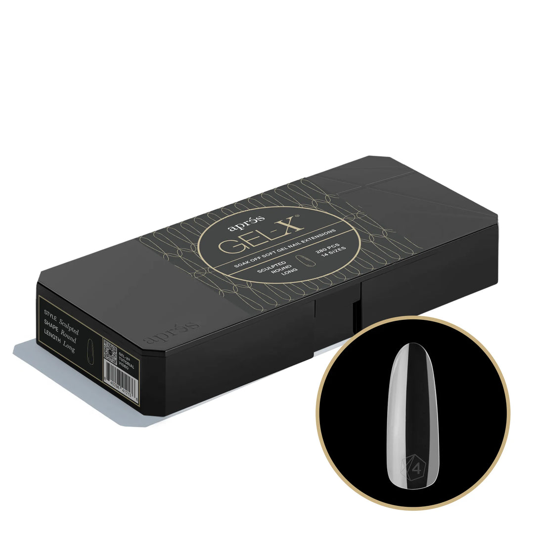 Aprés - Gel-X® Sculpted Round Long Box of Tips - Mini (14 sizes, 280pcs)
