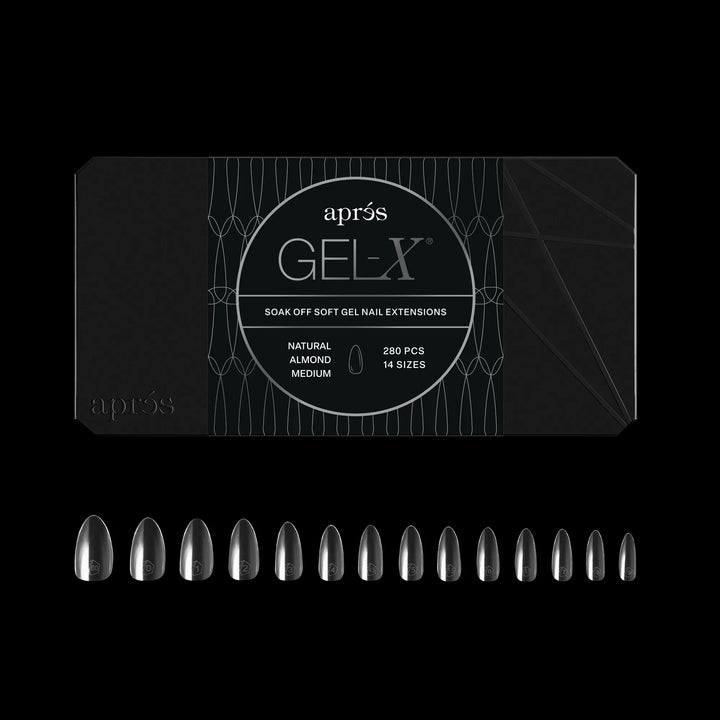 Aprés - Gel-X® Natural Almond Medium Box of Tips - Mini (14 sizes, 280pcs)