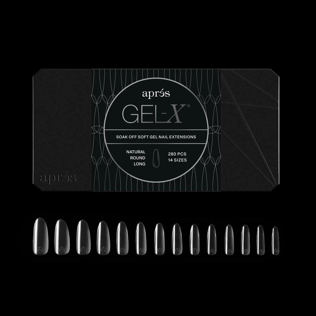 Aprés - Gel-X® Natural Round Long Box of Tips - Mini (14 sizes, 280pcs)