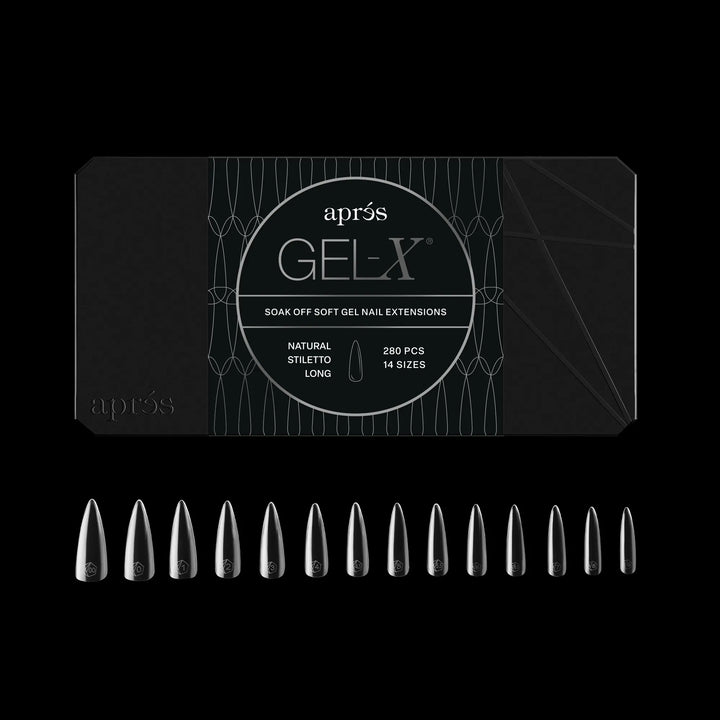Aprés - Gel-X® Natural Stiletto Long Box of Tips - Mini (14 sizes, 280pcs)
