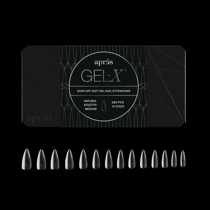 Aprés - Gel-X® Natural Stiletto Medium Box of Tips - Mini (14 sizes, 280pcs)