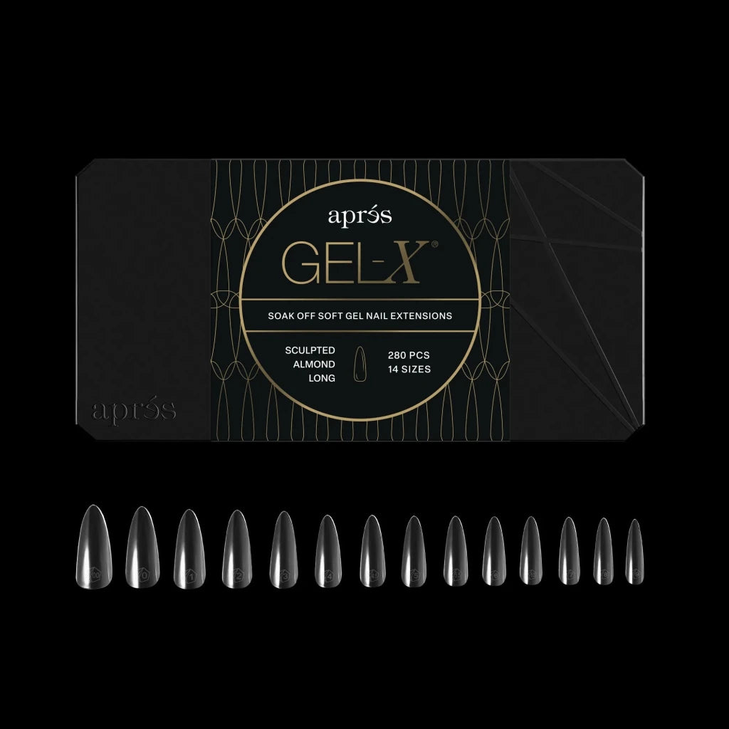 Aprés - Gel-X® Sculpted Almond Long Box of Tips - Mini (14 sizes, 280pcs) - Level Up Beauty Supply