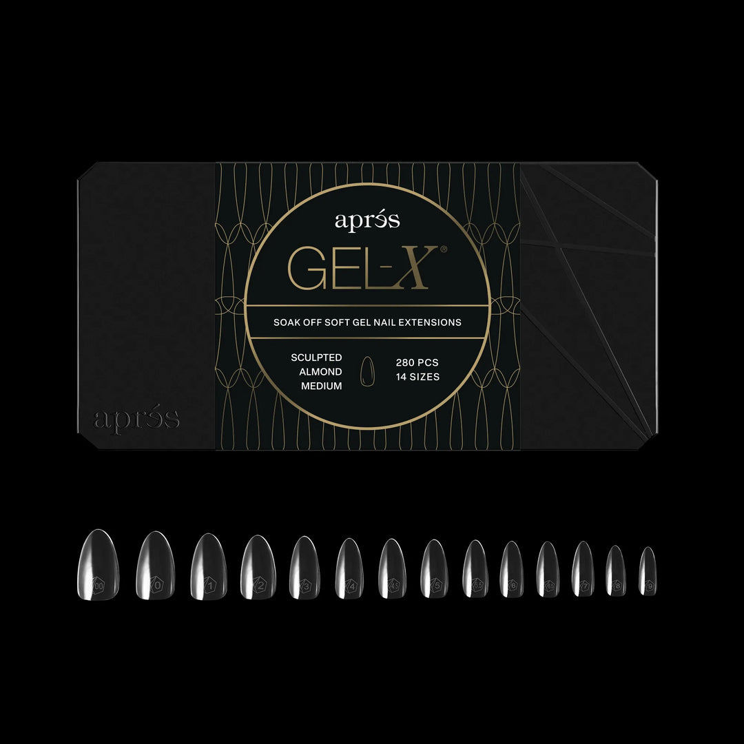 Aprés - Gel-X® Sculpted Almond Medium Box of Tips - Mini (14 sizes, 280pcs)