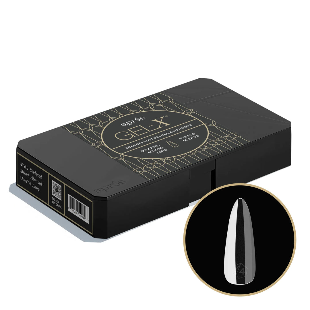 Aprés - Gel-X® Sculpted Almond Long Box of Tips 2.0 - Pro (14 sizes, 600pcs)