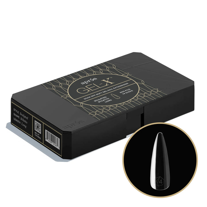 Aprés - Gel-X® Sculpted Stiletto Long Box of Tips - Mini (14 sizes, 280pcs)
