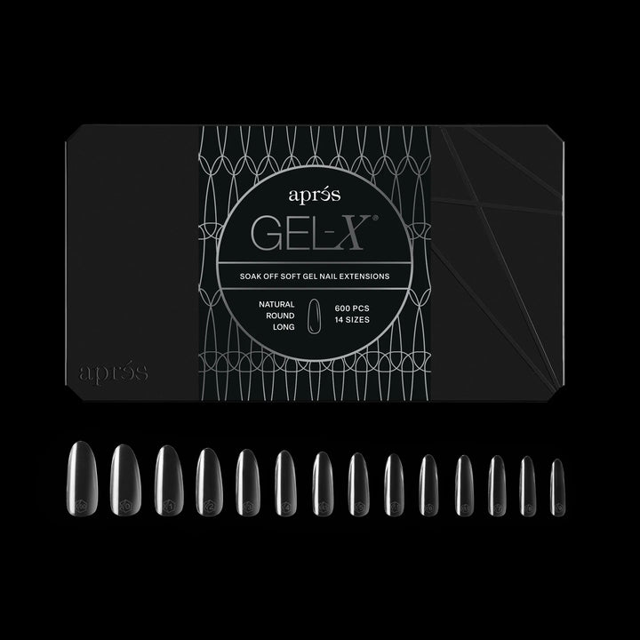 Aprés - Gel-X® Natural Round Long Box of Tips 2.0 - Pro (14 sizes, 600pcs)