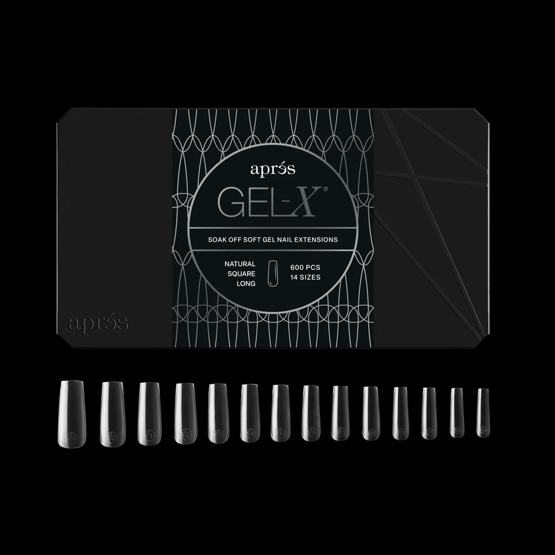 Aprés - Gel-X® Natural Square Long Box Of Tips 2.0 - Pro (14 sizes, 600pcs)