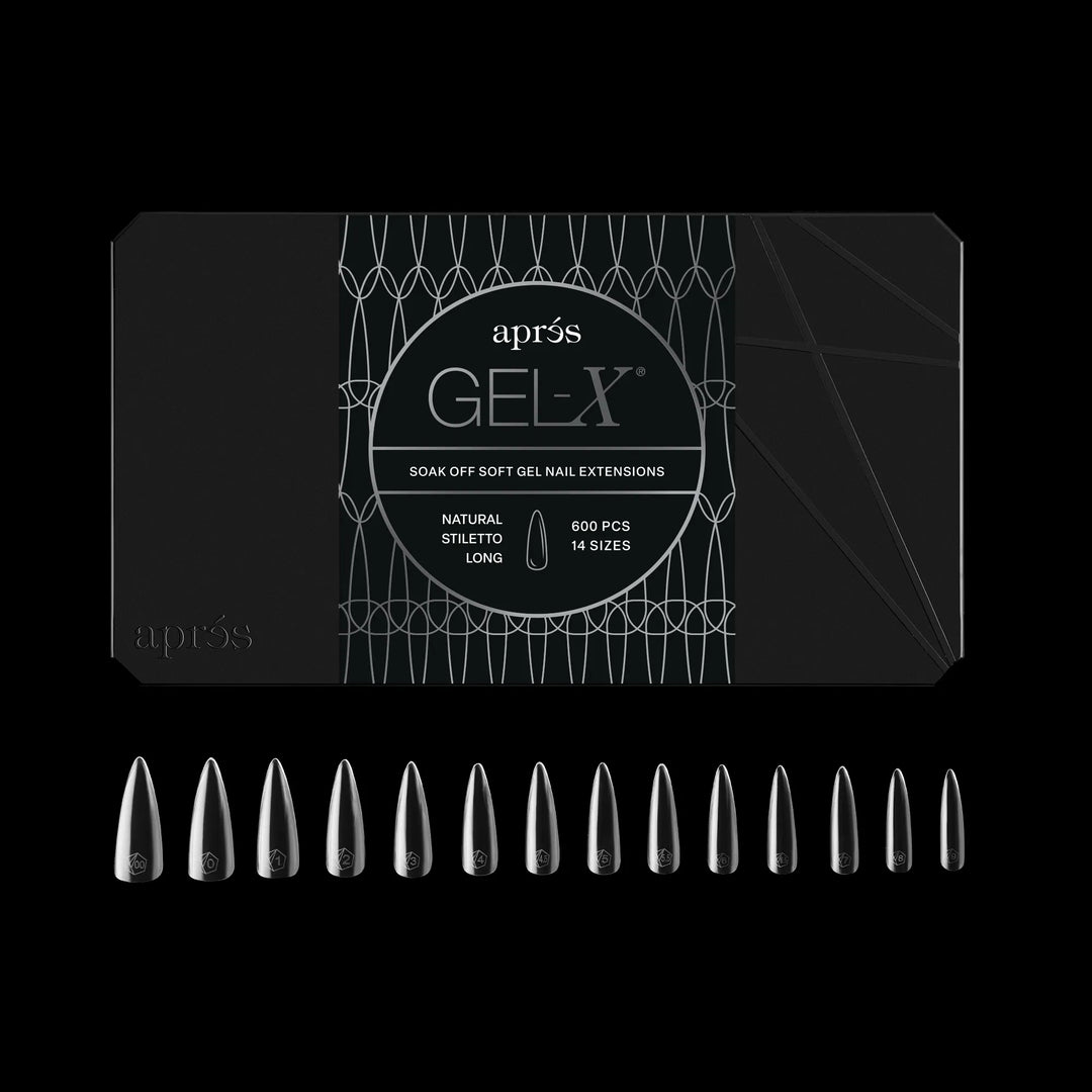 Aprés - Gel-X® Natural Stiletto Long Box of Tips 2.0 - Pro (14 sizes, 600pcs)