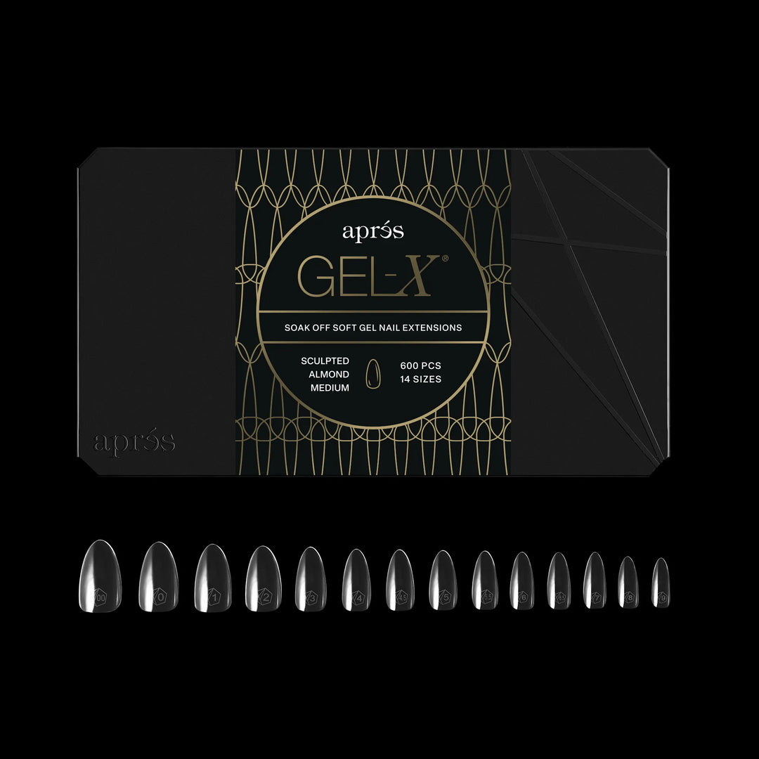 Aprés - Gel-X® Sculpted Almond Medium Box of Tips 2.0 - Pro (14 sizes, 600pcs)