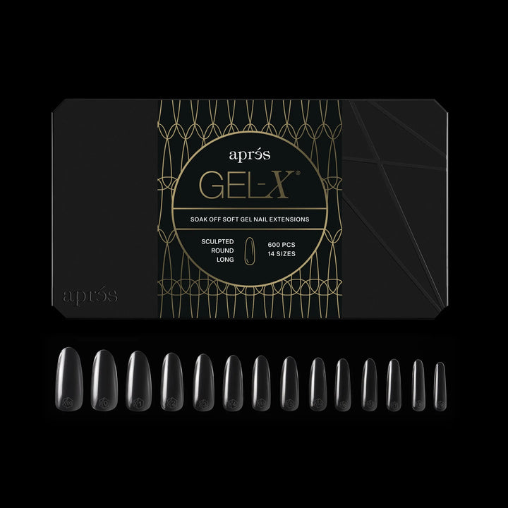 Aprés - Gel-X® Sculpted Round Long Box of Tips - Pro 2.0 (14 sizes, 600pcs)