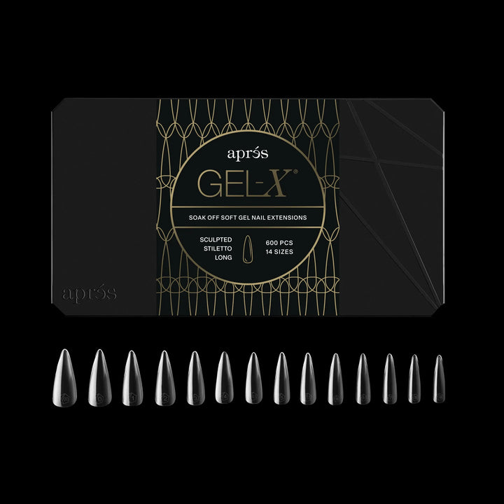 Aprés - Gel-X® Sculpted Stiletto Long Box of Tips 2.0 - Pro (14 sizes, 600pcs)