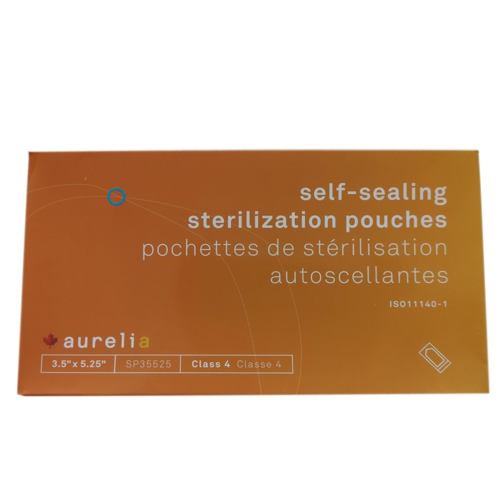 Aurelia Self - Seal Pouch, Class 4, 3.5" x 5.25", 200pcs - Level Up Beauty Supply