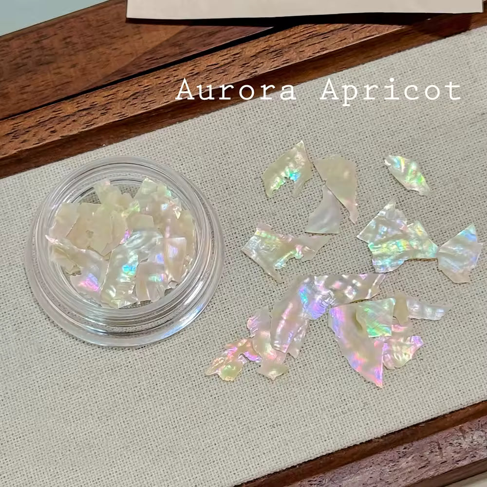 Aurora Nail Art Flakes, Apricot