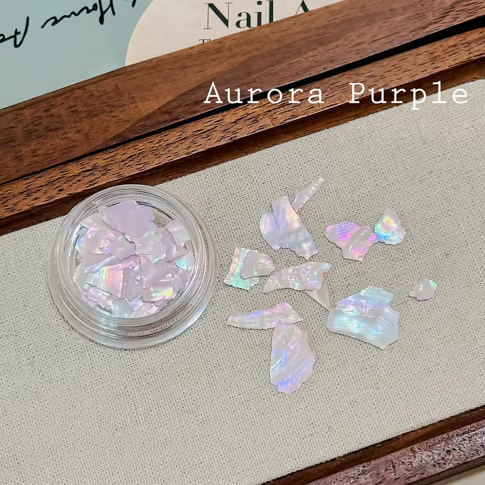 Aurora Nail Art Flakes, Purple