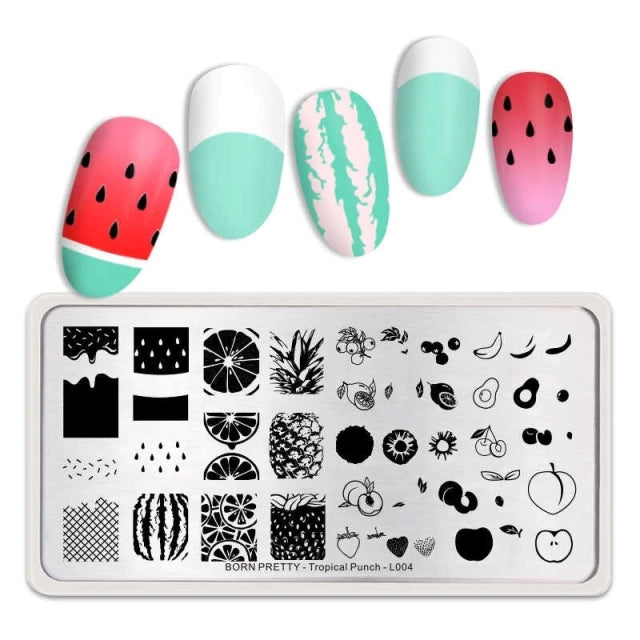 Born pretty stamping plate Tropical Punch - L004