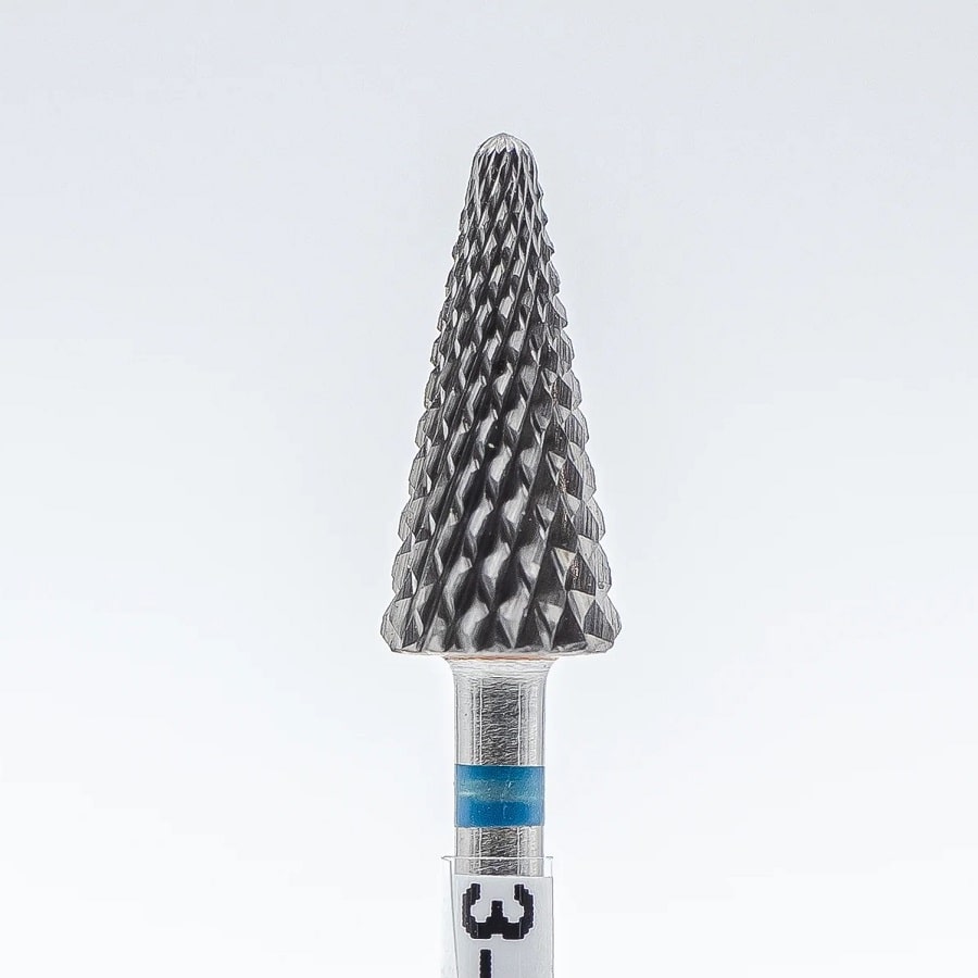 Carbide removal nail bit, Cone, Medium (Blue) (3-3-9) - Level Up Beauty Supply