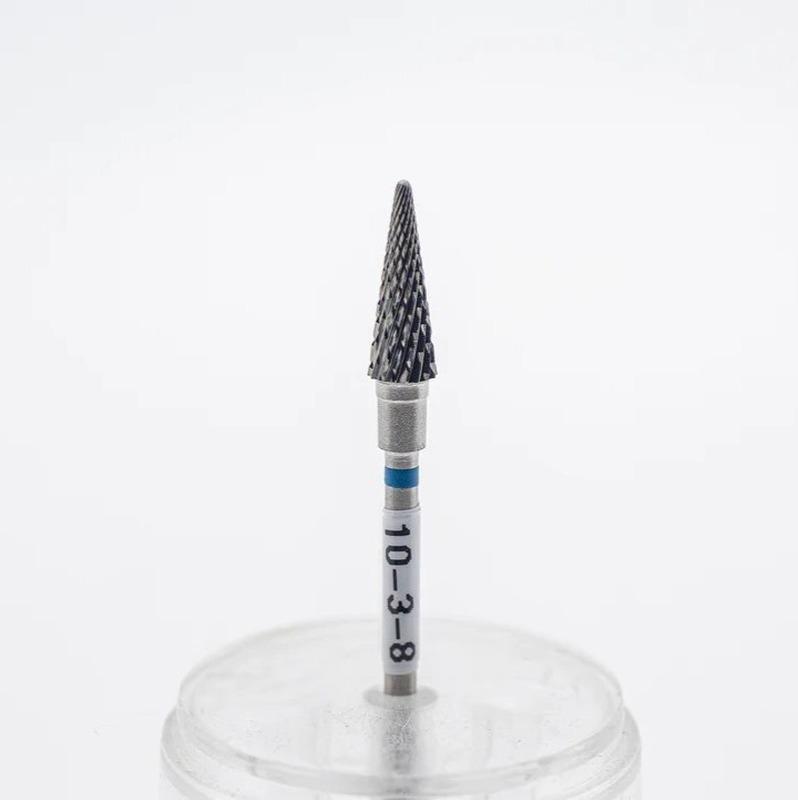 Carbide removal nail bit, Cone - Medium (Blue) (10 - 3 - 8) - Level Up Beauty Supply