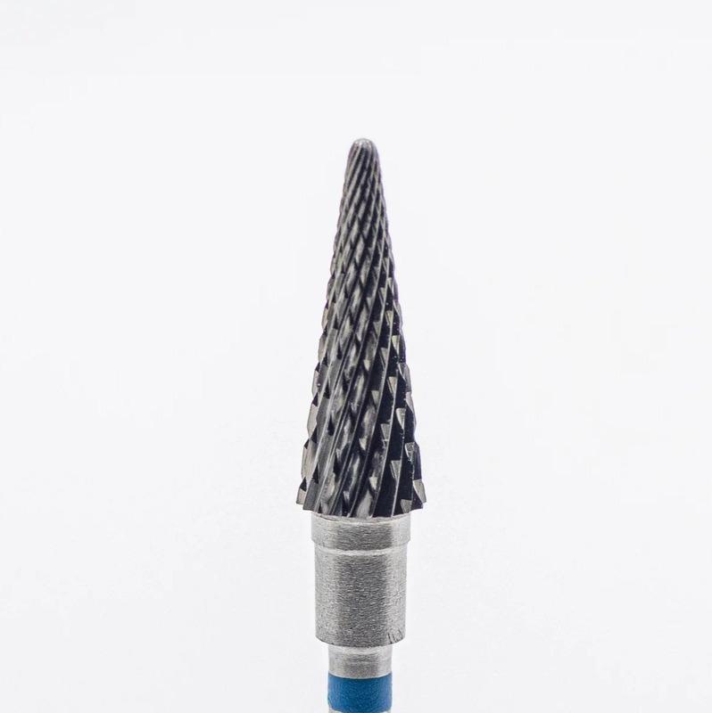 Carbide removal nail bit, Cone - Medium (Blue) (10 - 3 - 8) - Level Up Beauty Supply