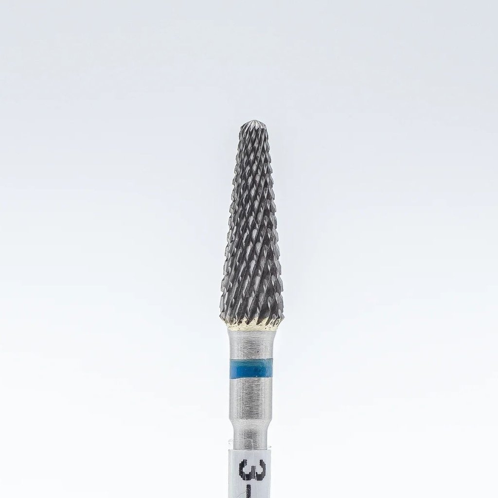 Carbide removal nail bit, Rounded Cone - Medium (Blue) (3-3-1) - Level Up Beauty Supply