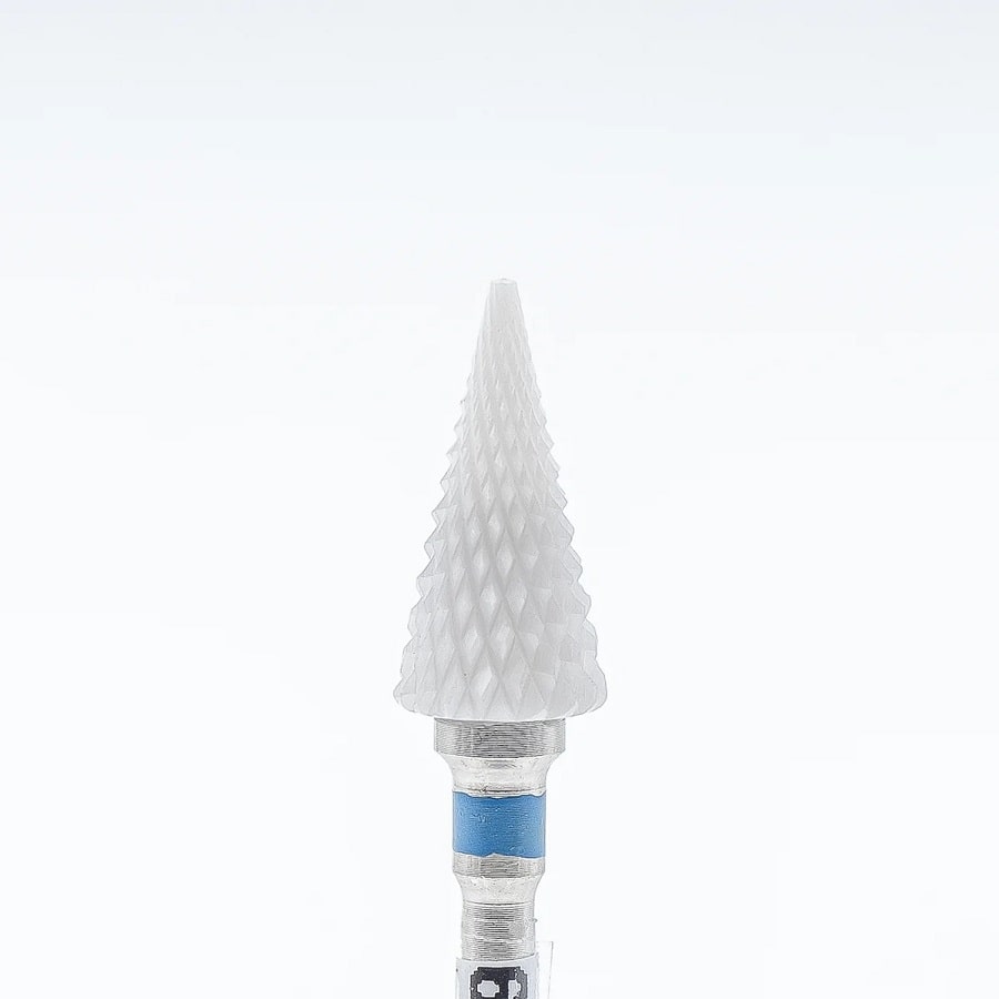 Ceramic removal nail bit, Cone, Medium (Blue) (6-3-9) - Level Up Beauty Supply