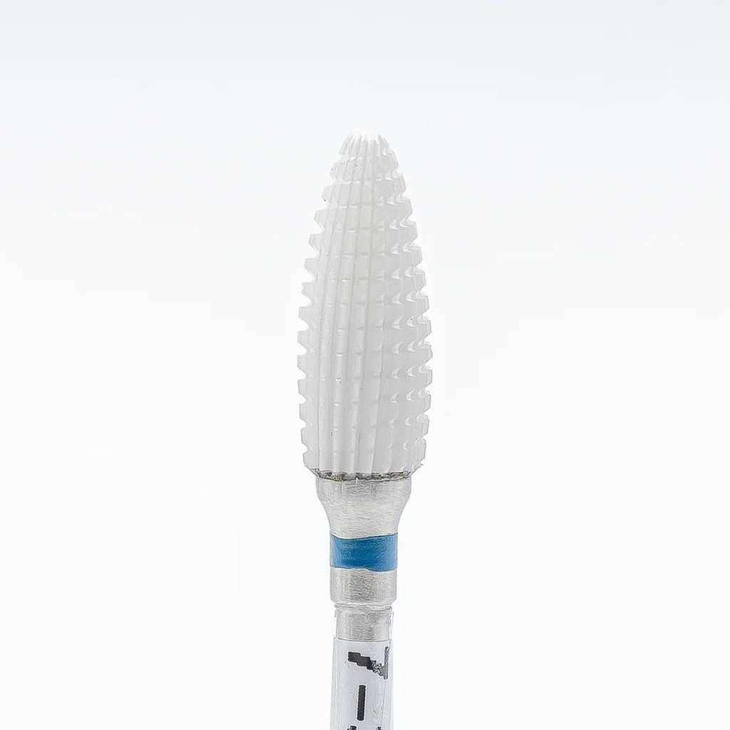 Ceramic Removal Nail Bit, Corn - Medium (Blue) (7-3-2) - Level Up Beauty Supply