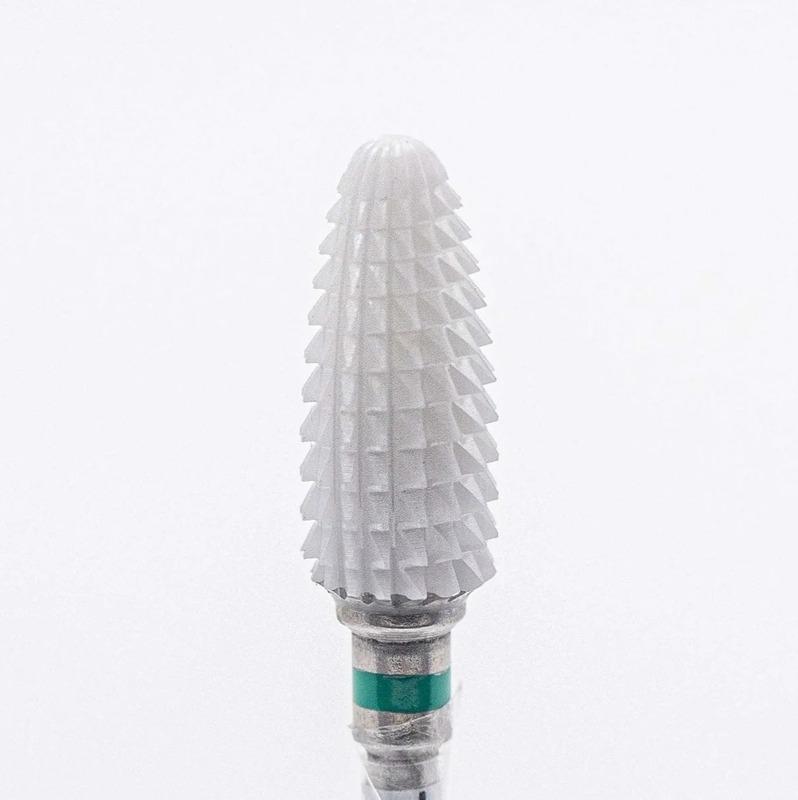 Ceramic removal nail bit, Corn - Coarse (Green) (7 - 4 - 3) - Level Up Beauty Supply