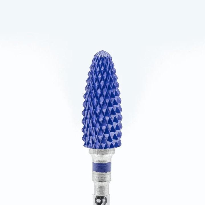 Ceramic Removal Nail Bit, Corn - Medium (Blue) (6 - 3 - 6) - Level Up Beauty Supply