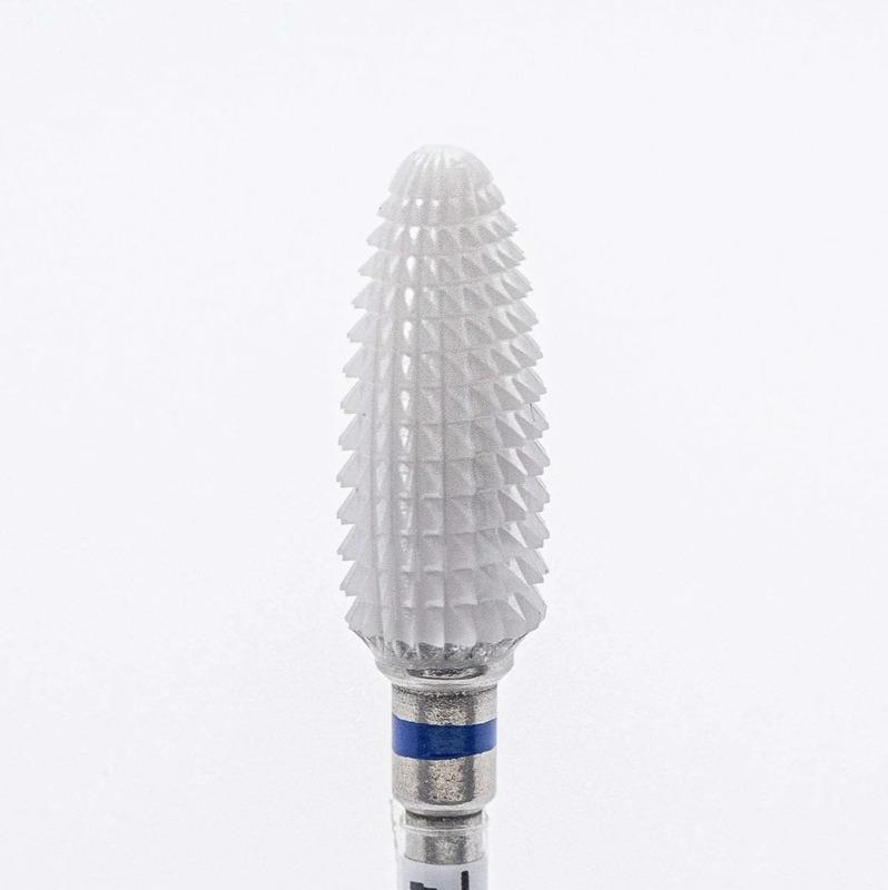 Ceramic removal nail bit, Corn - Medium (Blue) (7 - 3 - 3) - Level Up Beauty Supply