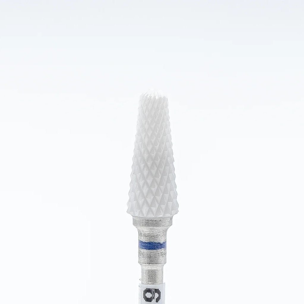Ceramic removal nail bit, Cone, Medium (Blue) (6-3-2) - Level Up Beauty Supply