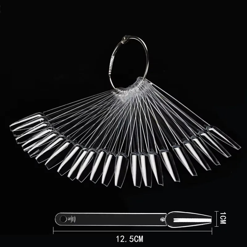 Clear Swatch Tips, Coffin, 50 pcs