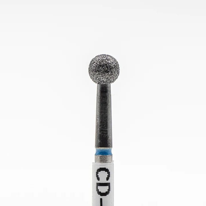 Coated Diamond nail bit, Ball 4.0 - Medium (Blue) - Level Up Beauty Supply