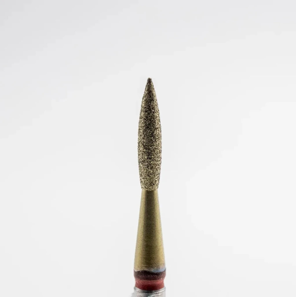 Coated Diamond Nail Bit, Flame Fine (DCZ - 118F) - Level Up Beauty Supply