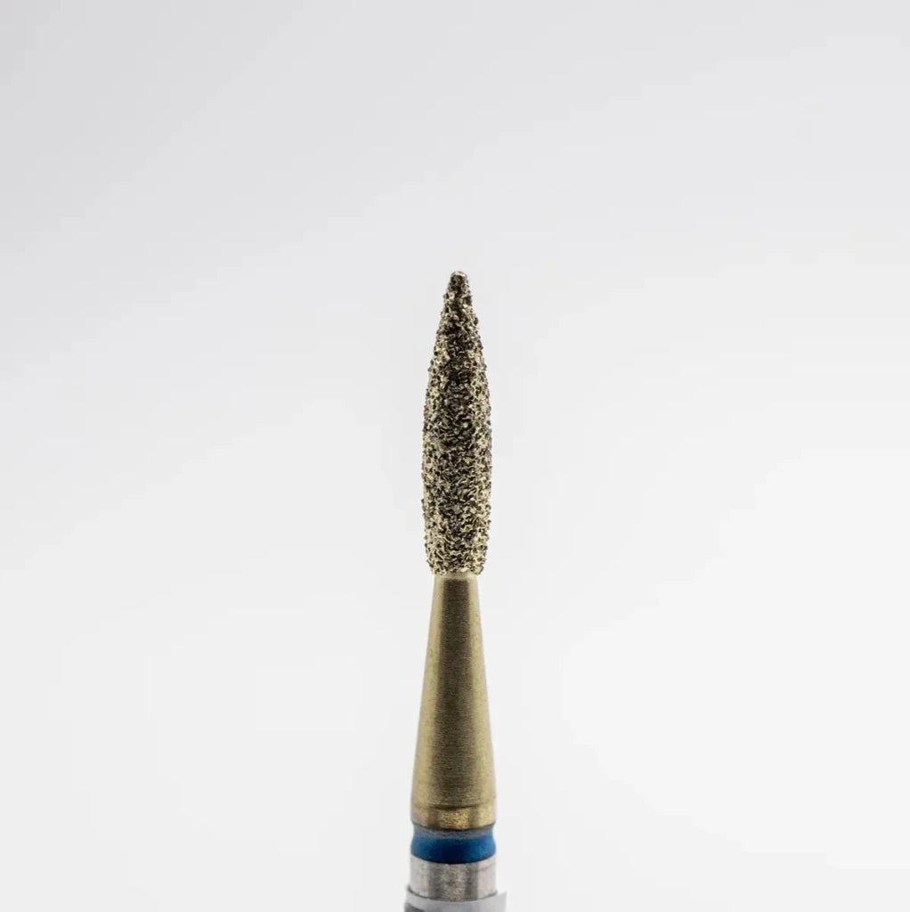 Coated Diamond nail bit, Flame Medium (DCZ - 118M) - Level Up Beauty Supply