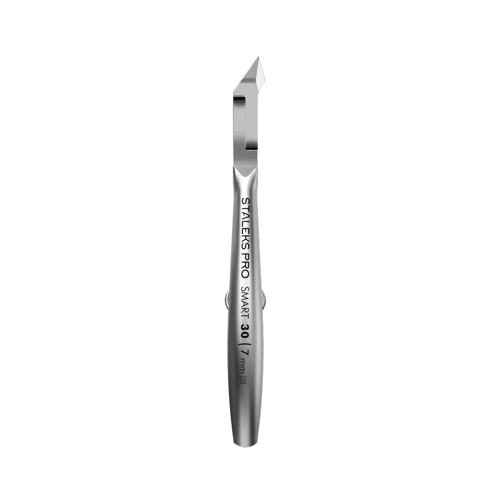STALEKS PRO Cuticle Nippers with Spring Smart 30, 7mm - Level Up Beauty Supply